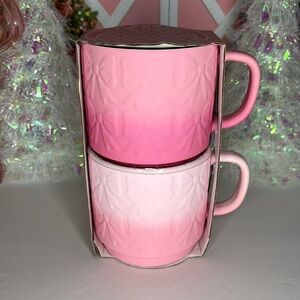 Pink Bow Coquette Mug Set